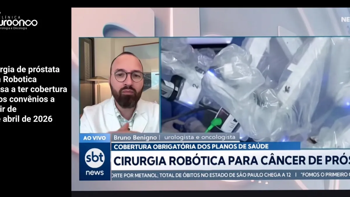 Dr. Bruno Benigno no SBT News: cirurgia robótica para câncer de próstata