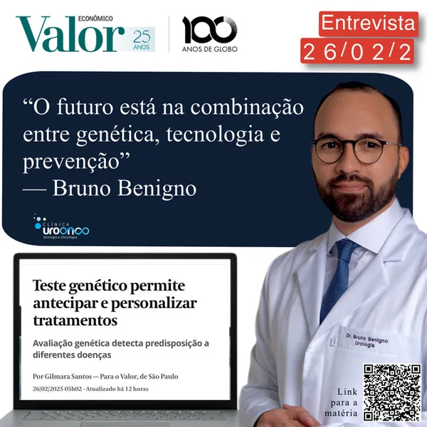 Valor Econômico: Dr. Bruno Benigno sobre genética, tecnologia e prevenção